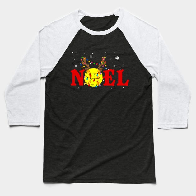 Softball Noel T-Shirt Christmas Gift Baseball T-Shirt by TeeSky